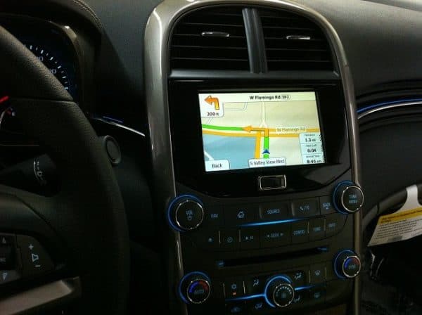 Chevy Malibu Navigation mylink screen