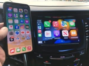 Iphone paired to car's entertainment system for carplay